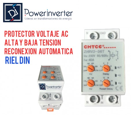 PROTECTOR RELE ALTA Y BAJA TENSIÓN 220AC